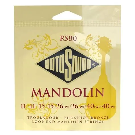 Rotosound RS80 Mandolin Žice – Set Flatwound, Kvalitetan Ton