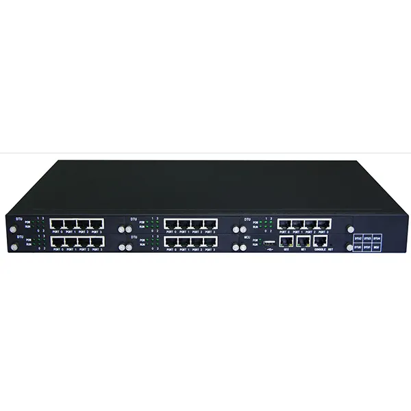 Dinstar MTG2000 VoIP SIP Gateway 19"/1U modularna šasija sa 4 x E1 / PRI / SS7 (proširivo na 8/12/16/20 portova), Echo Cancellation, G.729A/B, FoIP i T.38 faks podrška, QoS, CNG, VAD, DJB, 2 x Gigabit RJ-45 (LAN i WAN)