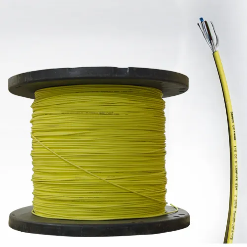 Fiber kabl 2 vlakna 9/125 singlemode indoor/outdoor break-out Draka FireRes®, LSHF-FR CPR Dca negoriv, UV otporan, zaštita od glodara, ES9 tight buffer G.657.A2&B2, BendBright-XS™ prečnik savijanja ≤ 46mm, U-VQ(ZN)H