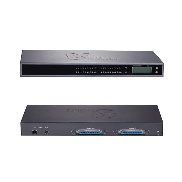 Grandstream GXW4248 Enterprise Voice&Fax-over-IP gateway sa 48 x FXS (2 x 50-pin Telco), 1 x LAN Gb/s, 19"/1U & LCD, 4 SIP server server profila, nezavisni nalozi po portu, provisioning, T.38 Fax