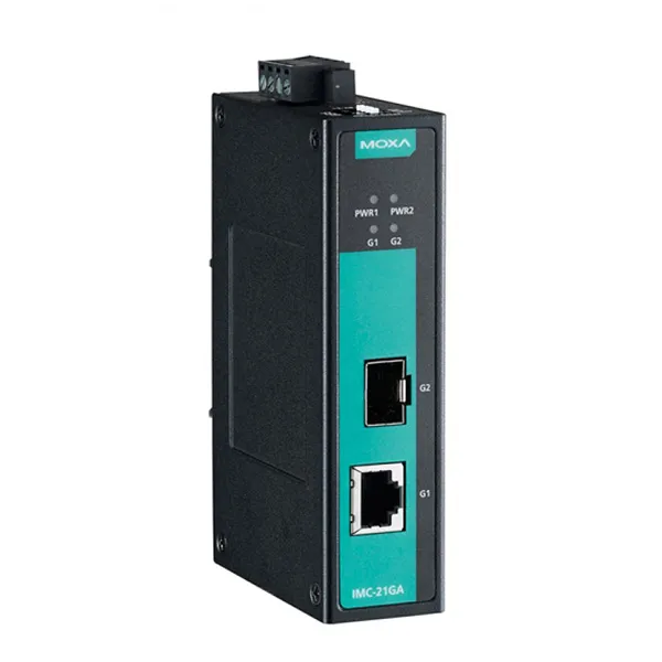 Moxa IMC-21GA industrijski 10/100/1000BaseT(X) na 100/1000Base SFP media konverter, SFP slot (-10 do 60°C)