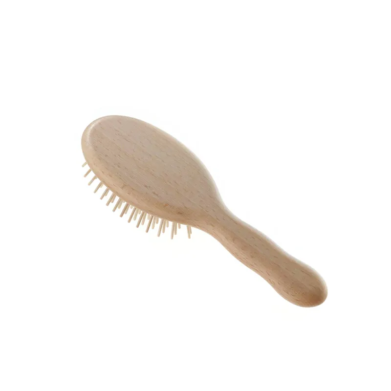 Pneumatic Beech Wood Oval Brush With Wooden Pins