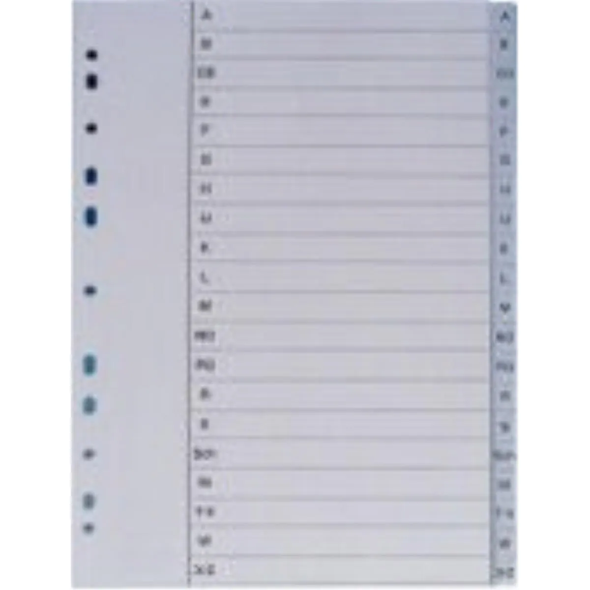 NOKI INDEX PVC A4 5 CIFARA 04PK2003