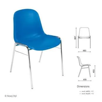 NS STOLICA BETA CHROME PLASTIC K-31 PLAVA