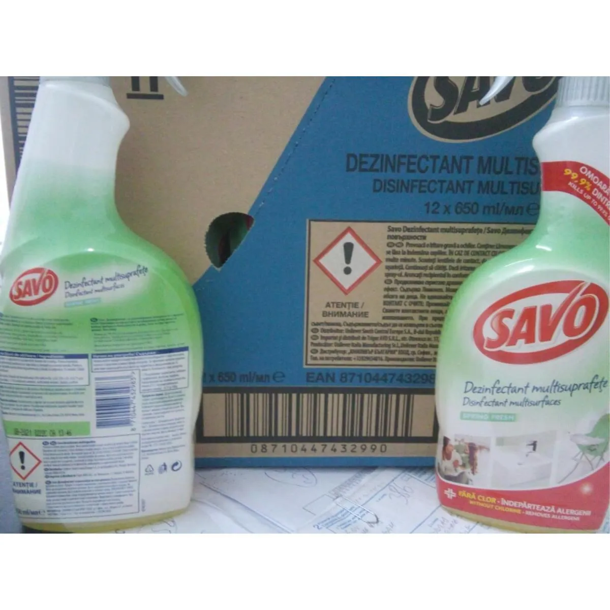 SAVO SPREJ DESINFECTANT MULTISURFACES 650ml–10170