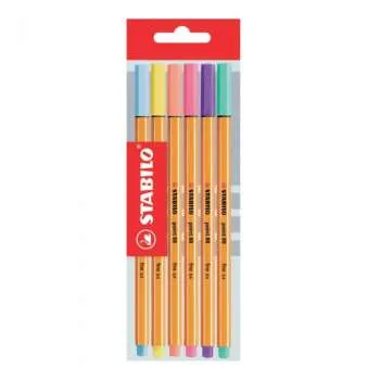 STABILO FINOGRAF 88/6P PAK.6 BOJA PASTEL
