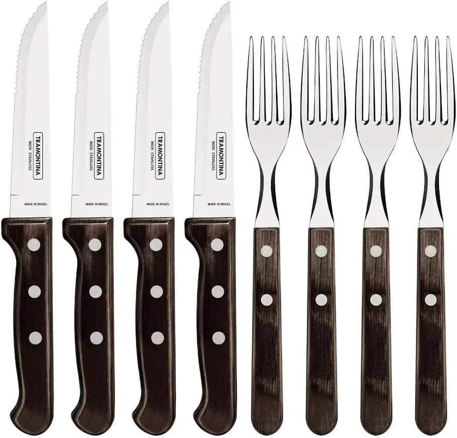 Garn. pribora za stek Churrasco 8/1 braon Tramontina