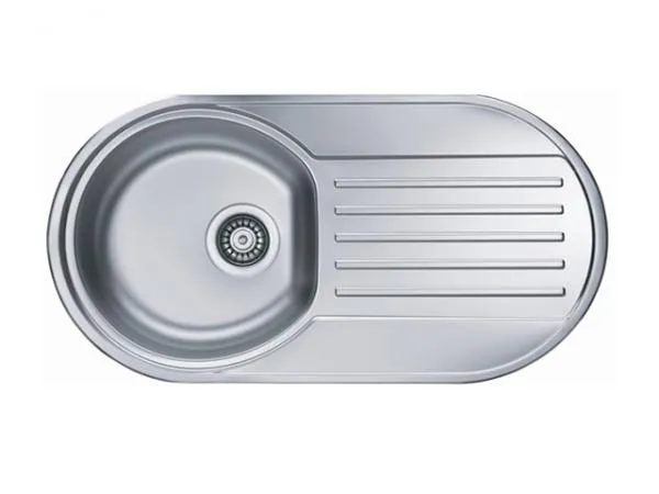 Inox sudopera sa jednim koritom okrugla - FORM 40 832x438mm - bez sifona - Alveus