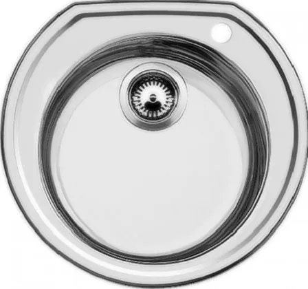Inox sudopera sa jednim koritom okrugla - Rondoval CNS 3 1/2 - Blanco