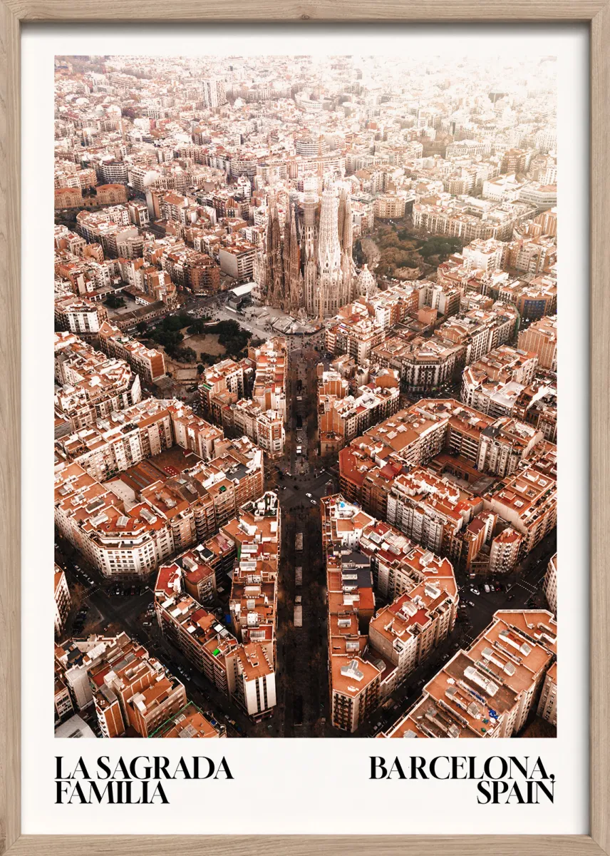 Print slika Poster Framed PS038 50x70cm Barcelona Styler
