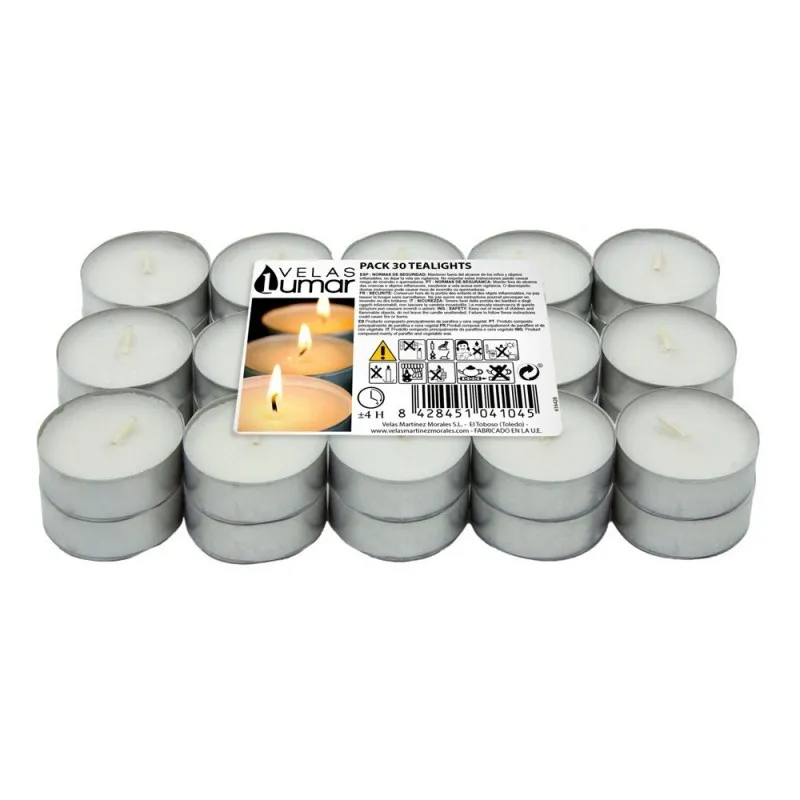 Set sveća Pack 30 Tl bele 30/1 Velas Lumar