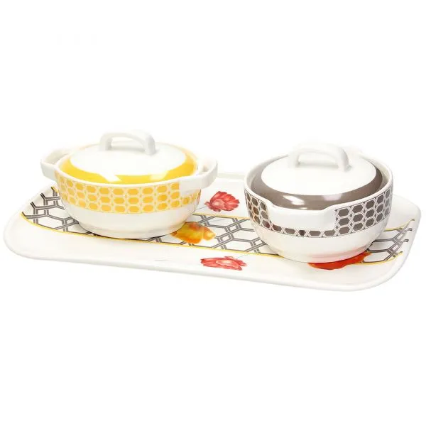 Set za posluživanje Bistro Poppies 28x16cm 3/1 Tognana