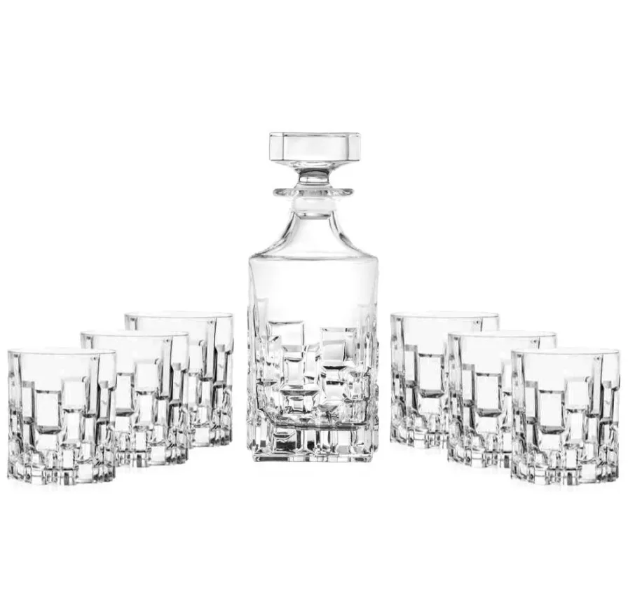 Set za viski Etna 7/1: flaša 810ml + 6 čaše 330ml RCR