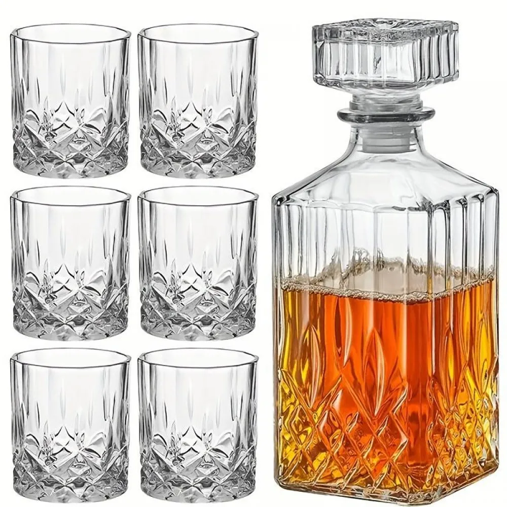Set za viski Opera 7/1: flaša četvrt. 750ml + čaše 300ml RCR