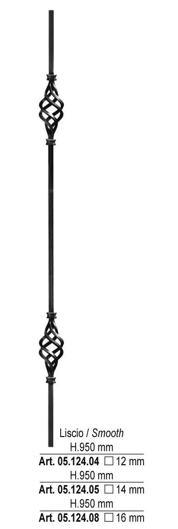 Stubić 12mm za kov. ogradu r-2U 950x60mm EF