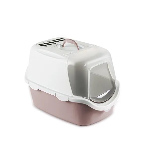 Toalet zatvoreni za mačke Cathy Easy Clean rozi/beli Stefanplast