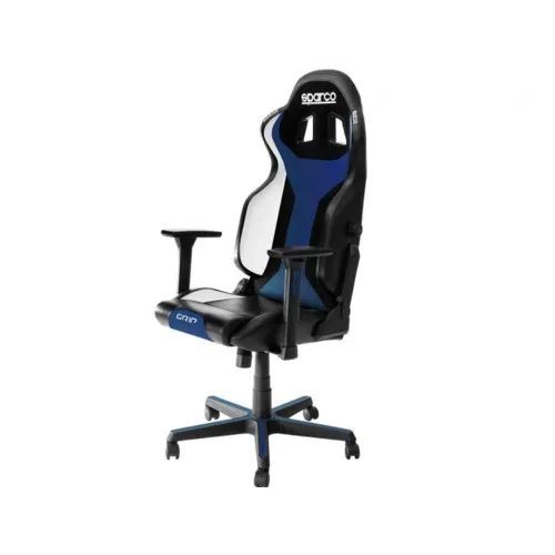 Gejmerska stolica Sparco Grip black blue sky