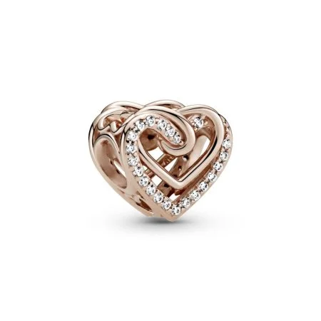 Privezak Isprepletana srca od 14k roze pozlate