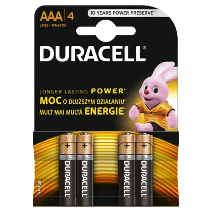Baterije AAA alkalne LR03 Duracell Basic duralock 508180 1/4