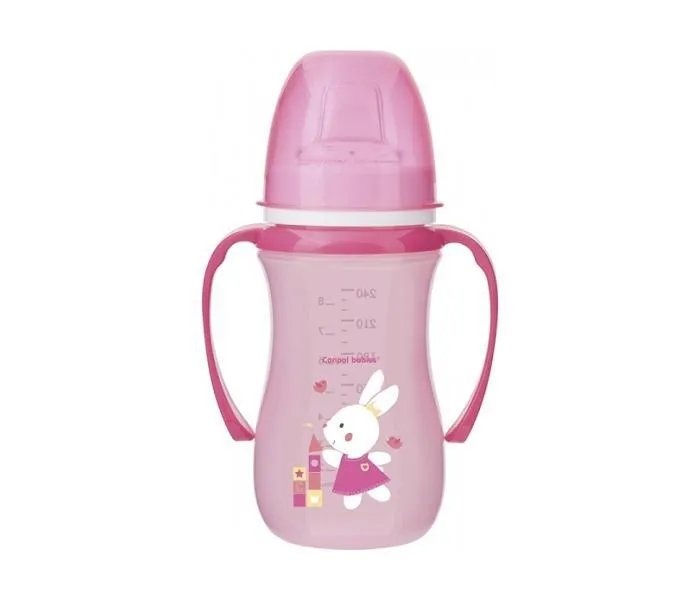 CANPOL BABIES SOLJA 35/208 EASY START - COLORFUL ANIMALS 240ML - ROZE