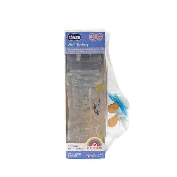 CHICCO WB PP FLAŠICA 330ML SIVA+CHICCO PHAIR LAŽA