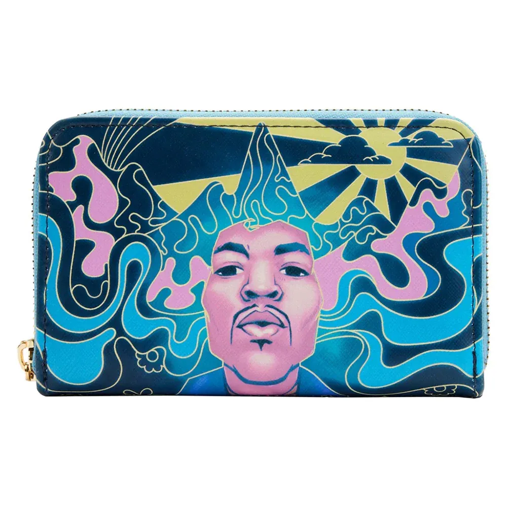 Jimi Hendrix Psychodelic Landscape Zip Around Wallet