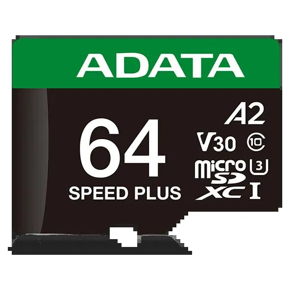 Micro SDXC 64GB A-Data Class 10 + adapter 160/140 MB/s UD64GUI3V30A2SP-RA1