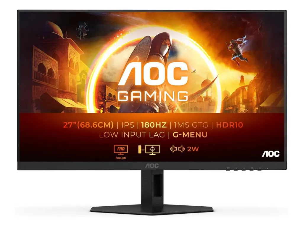 Monitor AOC 27G4XE 27"/IPS/1920x1080/180Hz/1ms GtG/HDMIx2DP/Gsync/VESA/zvučnici/crna