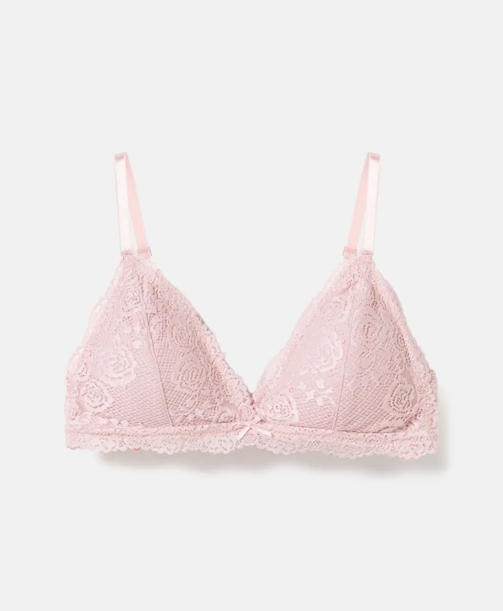 Braleta za žene, roze, čipkasta