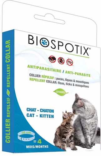 BIOSPOTIX Ogrlica za mačke i mačiće antiparazitska 35cm