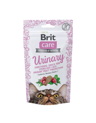 BRIT CARE Urinary, funkcionalna poslastica za sterilisane mačke, 50g