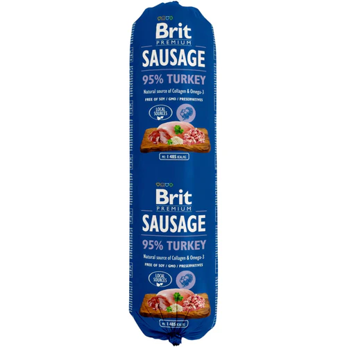 BRIT PREMIUM by Nature kobasica za pse, 95% mesa ćuretine, 800g