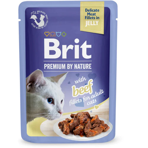 BRIT PREMIUM kesica, nežni fileti u sosu s govedinom, 85g