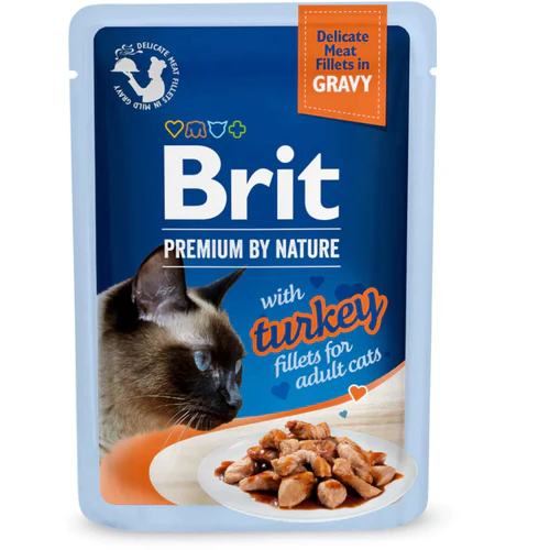 BRIT PREMIUM kesica, nežni fileti u sosu s ćuretinom, 85g
