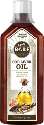 CANVIT Barf Ulje bakalarove jetre, izvor Omega-3, za pse, 500ml