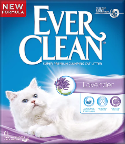 EVER CLEAN Lavander gudvajući mineralni posip za mačke, s mirisom, 10L