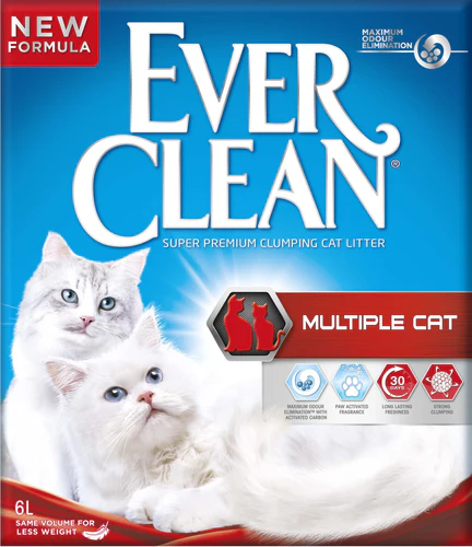 EVER CLEAN MultipleCat Paws gudvajući mineralni posip za mačke, s mirisom, 10L