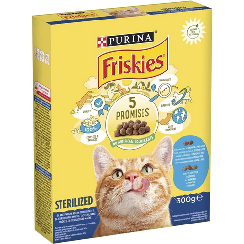 FRISKIES Briketi za mačke Sterile Losos i Povrće 300g