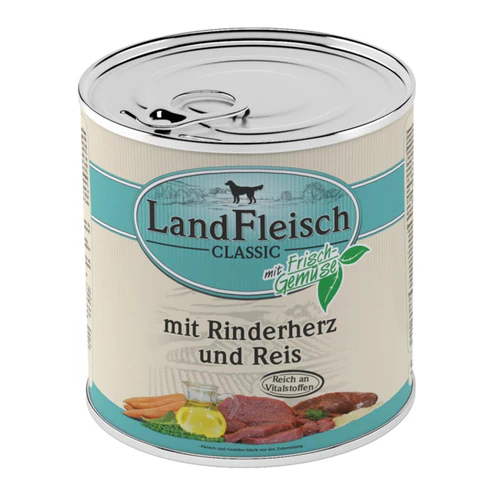 LANDFLEISCH Goveđa srca s pirinčem, u pašteti