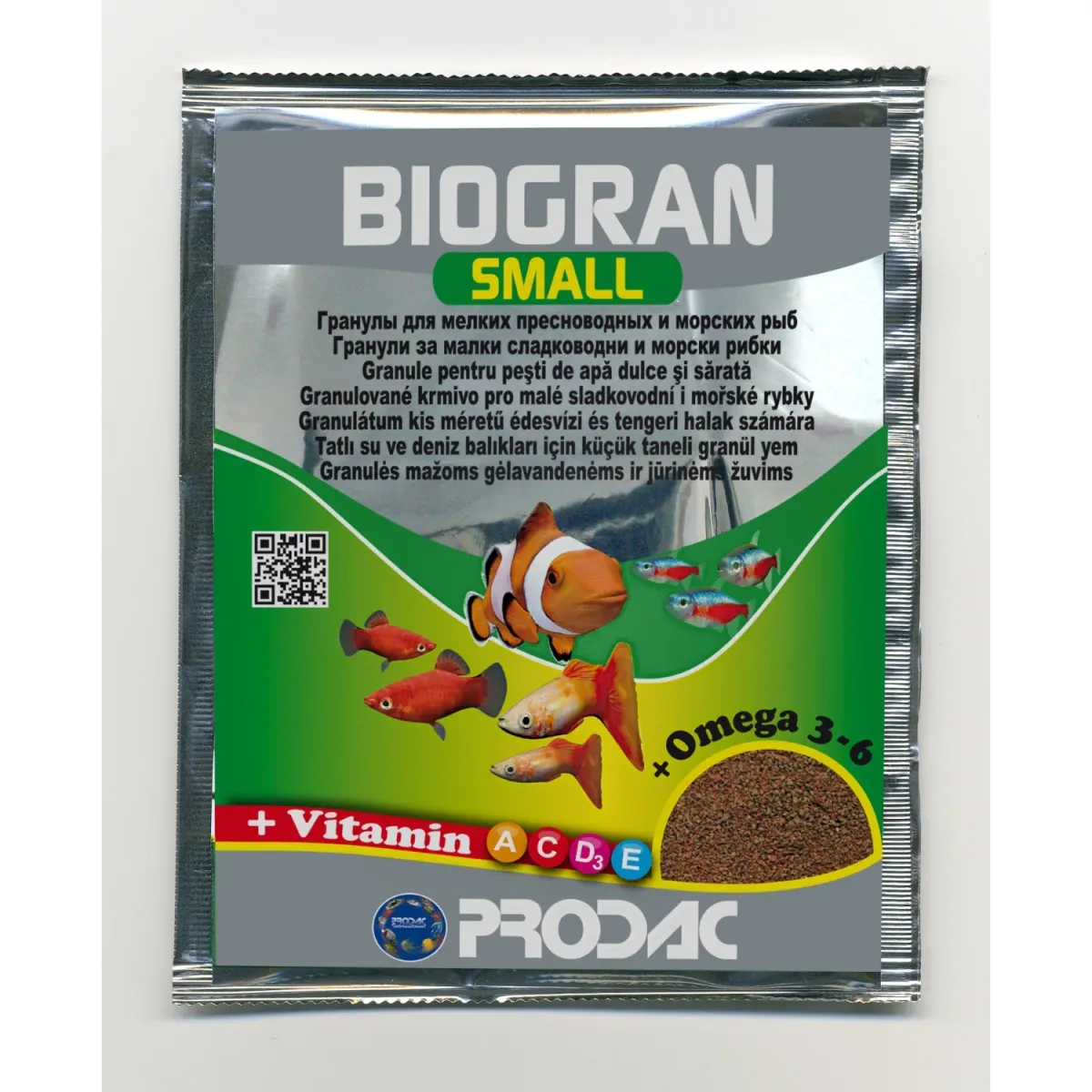 PRODAC Biogran Small, hrana za tropske ribice u granulama, 15g