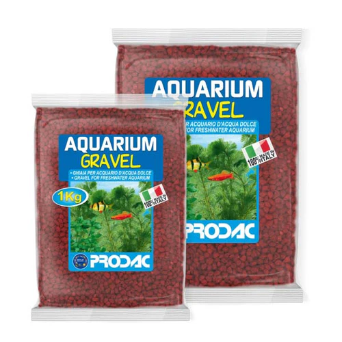 PRODAC Šljunak za akvarijume kvarcni, crveni 2-3mm/2,5kg