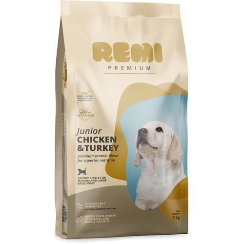 REMI Premium JUNIOR Medium&Large breeds, s piletinom i ćuretinom