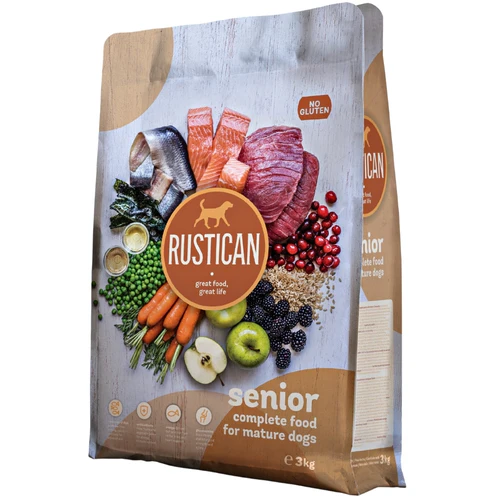 RUSTICAN Senior, Haringa s lososom i tunom, bez glutena