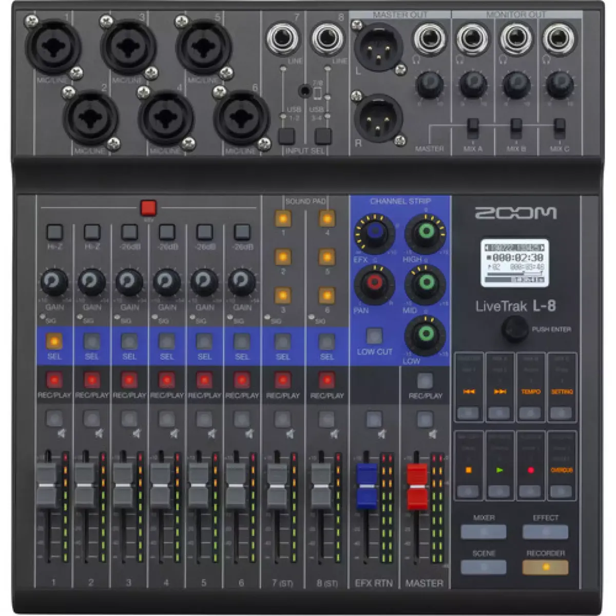 ZOOM L-8 LiveTrak - Digitalna mikseta i snimač