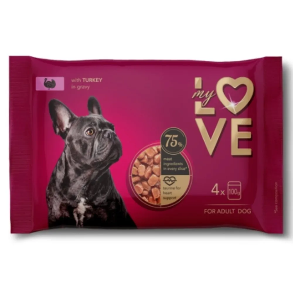 My Love sos za pse curetina 4x100g