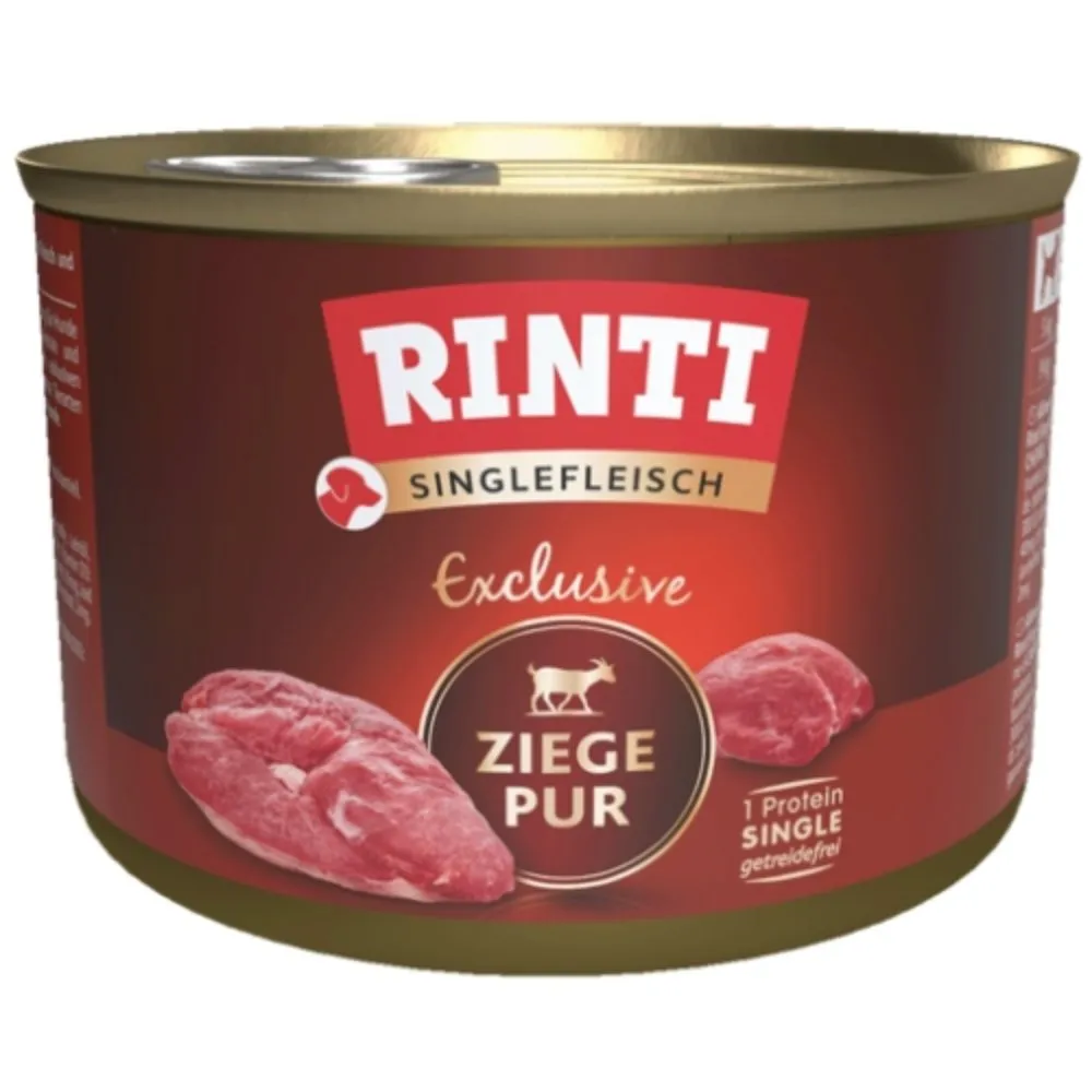 Rinti Singlefleisch Exclusive kozije meso, konzerva za pse 185g