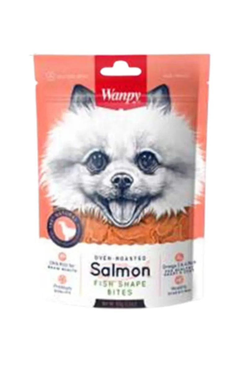 Wanpy Fish Shape Bites poslastica za pse, losos 100 g