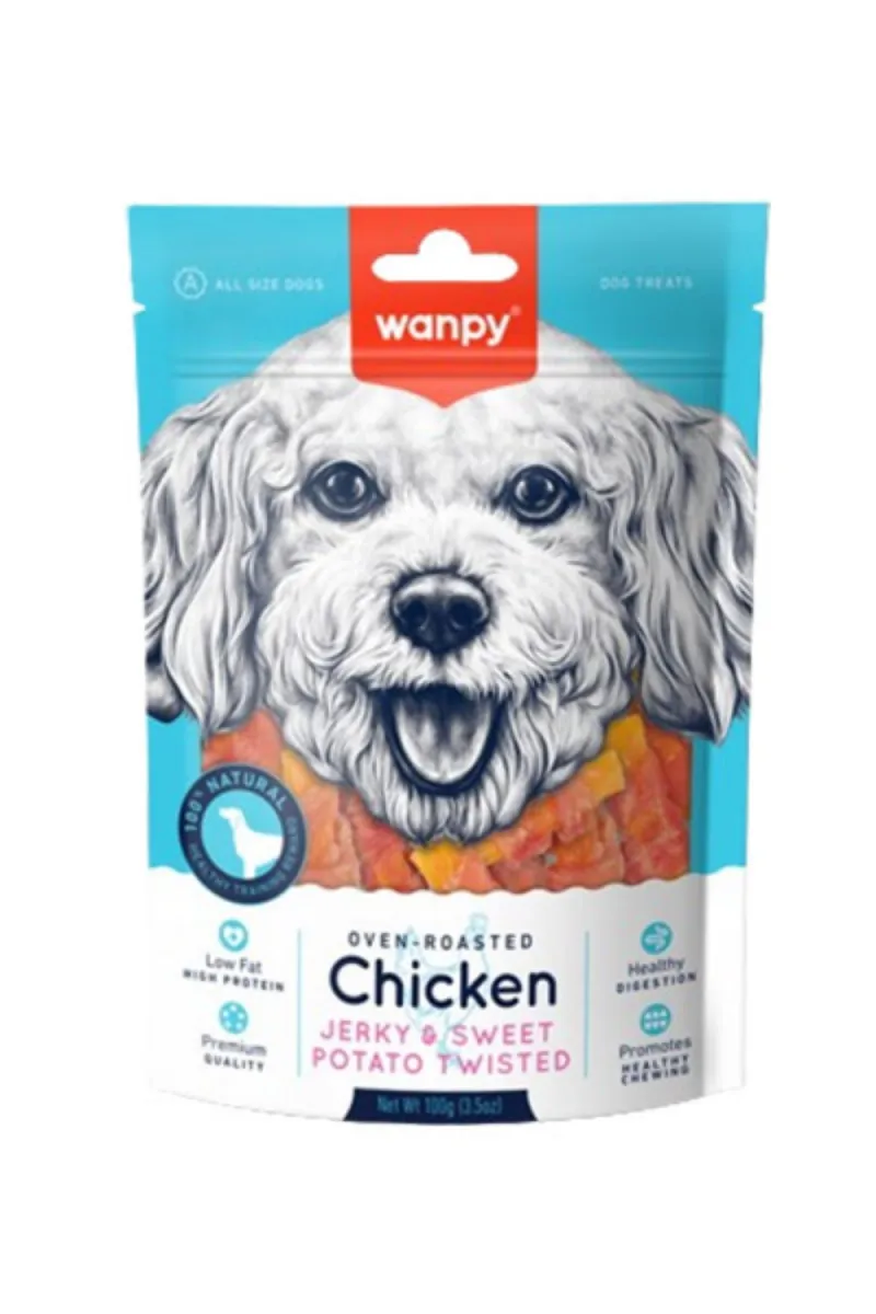 Wanpy Jerky poslastica za pse, piletina i batat 100 g