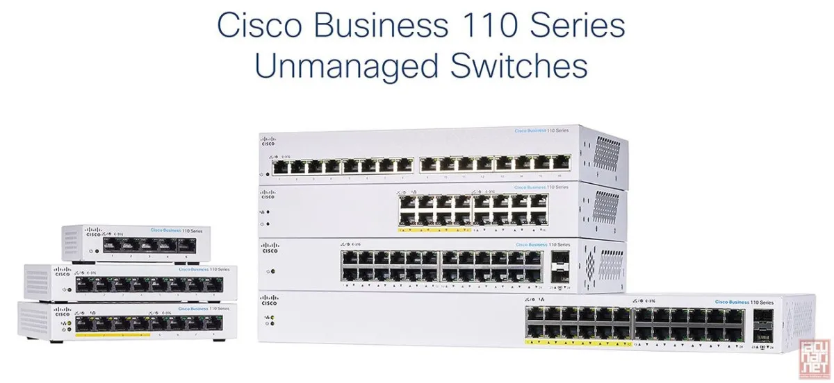 Cisco CBS110-8PP-D Unmanaged 8-port GE, Partial PoE, Desktop, Ext PS