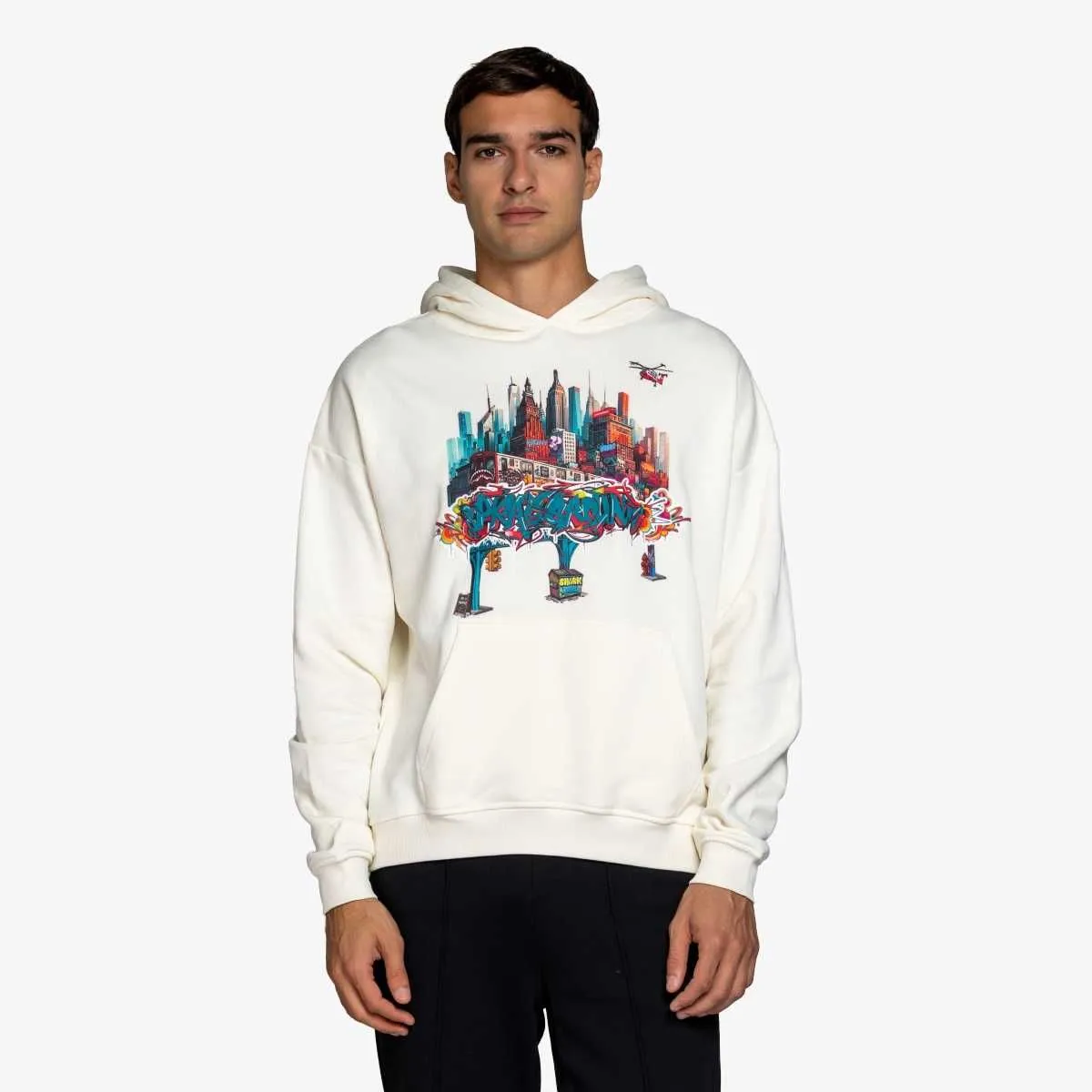 City skyline comfy hoodie ivo